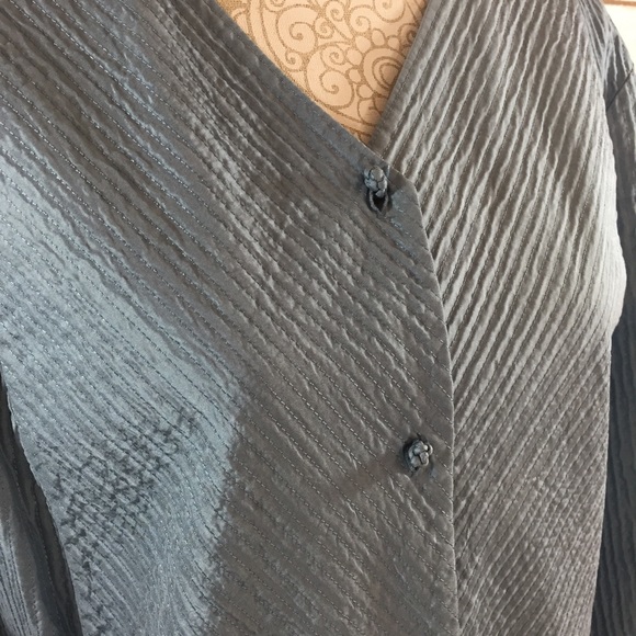 Eileen Fisher | Silk Quilted Button Jacket - Picture 2 of 7